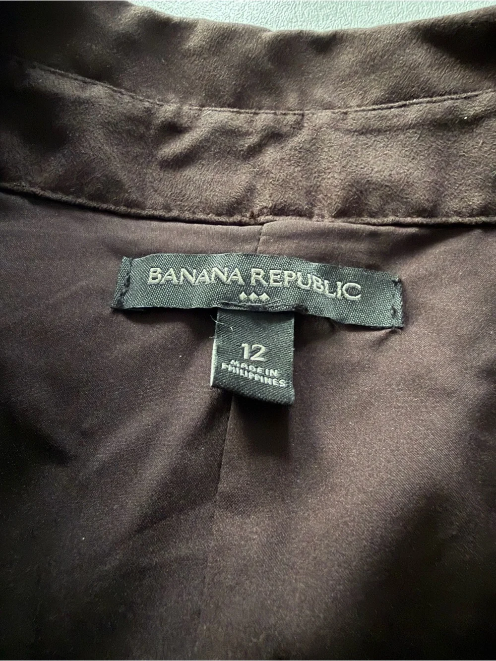 Banana Republic Factory Faux Suede Wrap Dress Sz 12 Modern Clean Classic Office - Picture 3 of 11